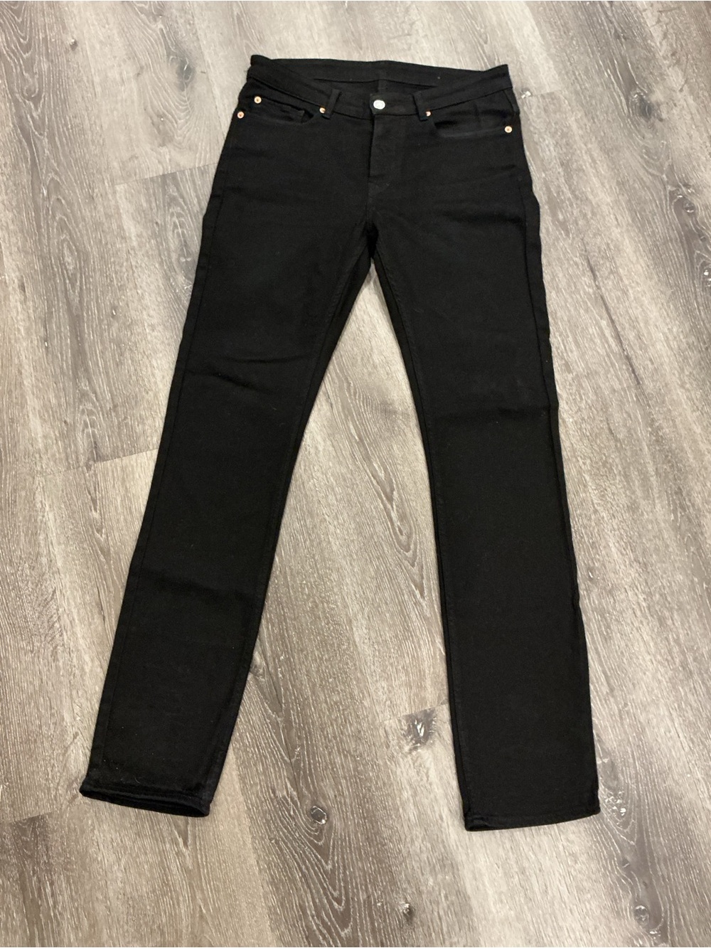 Zadig & Voltaire Men’s Slim Straight Jeans - David Black 31 x 33 Button fly
